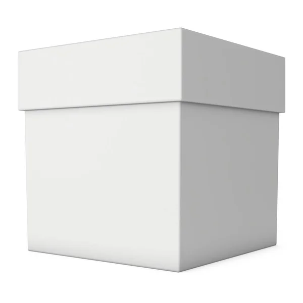 White box isolated on white background — Stock Photo, Image