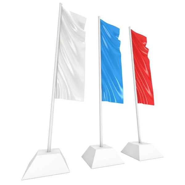 Vlag leeg Expo Banner Stand. 3D — Stockfoto