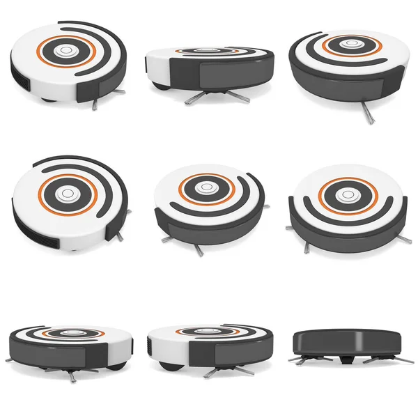 Robot vacuum cleaner 3d — Zdjęcie stockowe