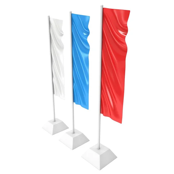 Vlag leeg Expo Banner Stand. 3D — Stockfoto