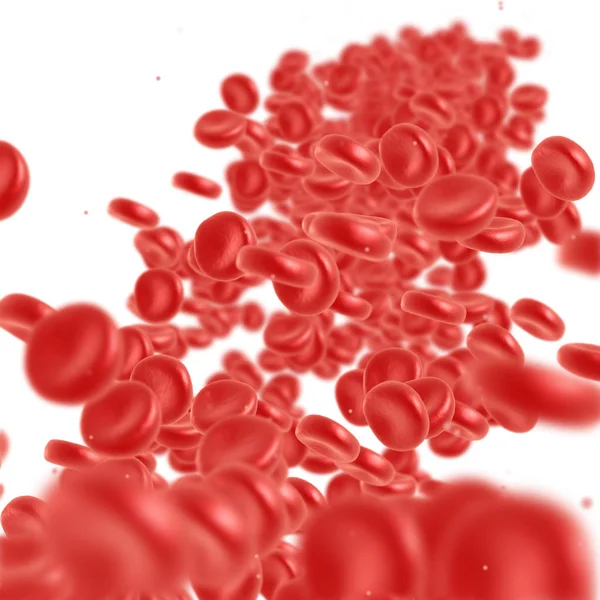 Red blood cell flowing — Stock Photo, Image