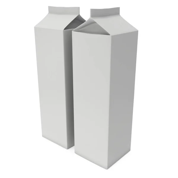 Mjölk eller juice box 3d — Stockfoto