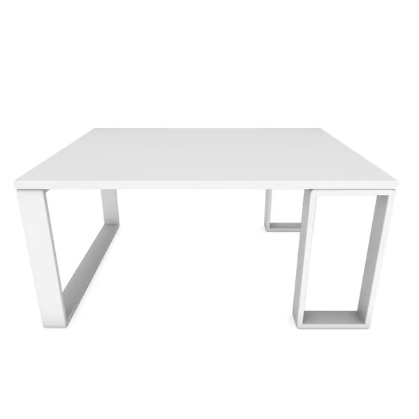 Weißer Tisch 3d — Stockfoto