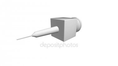 Boş mikrofon. 3D render