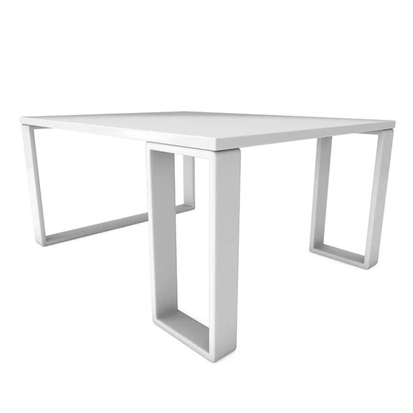 White Table 3D — Stock Photo, Image