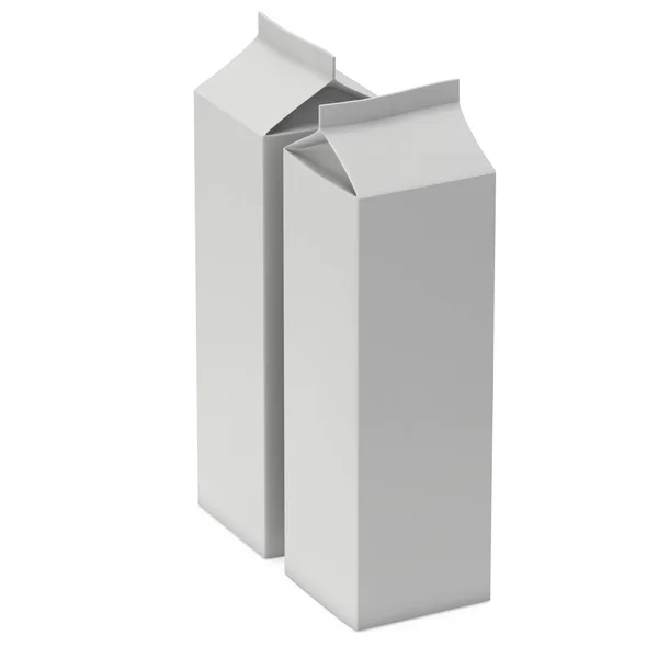 Mjölk eller juice box 3d — Stockfoto