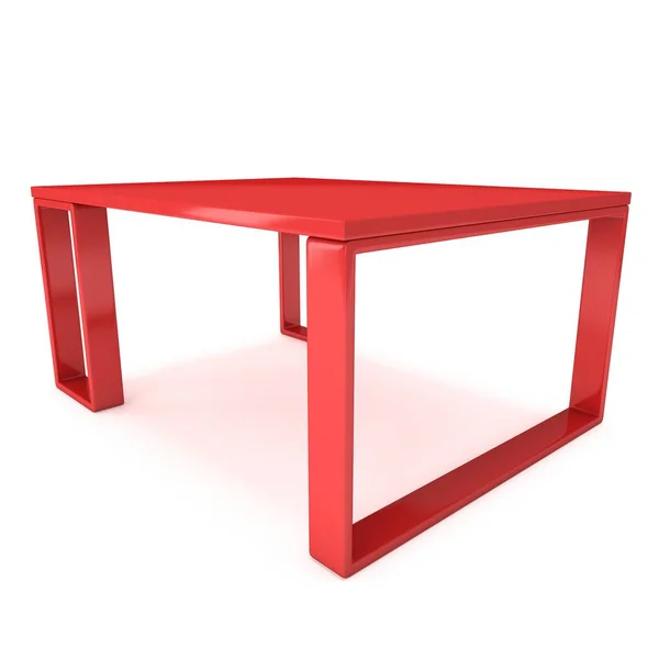 Red Table 3D — Stock Photo, Image