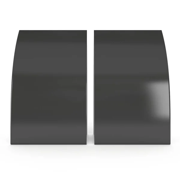 Black paper tent card. 3d render. — Stock Photo, Image