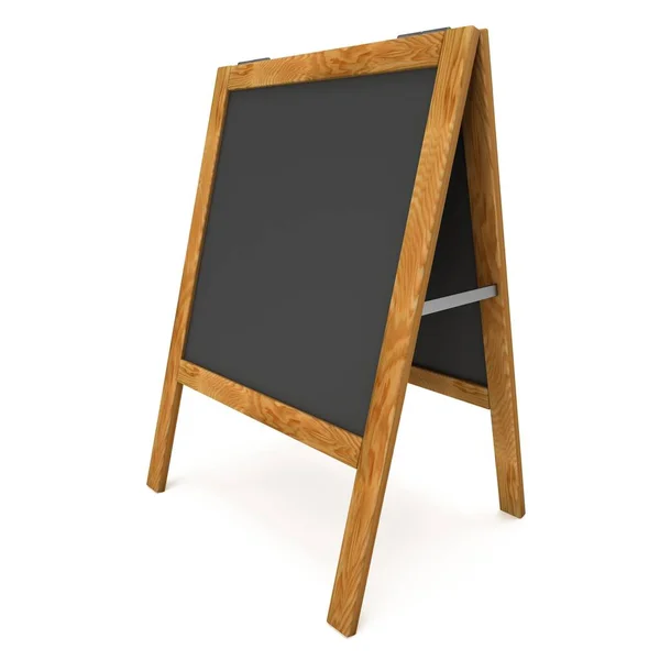 Sandwich board. Zwarte outdoor menuweergave met uitknippad — Stockfoto