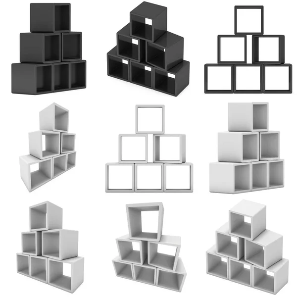 Cajas de visualización de productos 3D . —  Fotos de Stock