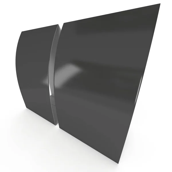 Black paper tent card. 3d render. — Stock Photo, Image