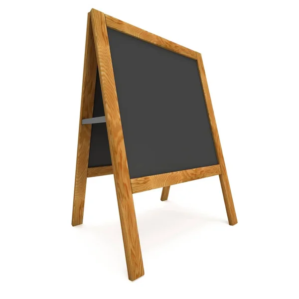 Sandwich board. Zwarte outdoor menuweergave met uitknippad — Stockfoto