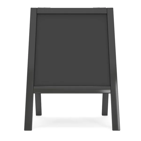 Sandwich board. Black menu outdoor display with clipping path — Stock Photo, Image