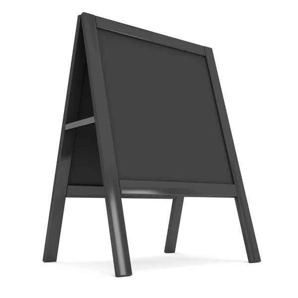 Sandwich board. Zwarte outdoor menuweergave met uitknippad — Stockfoto