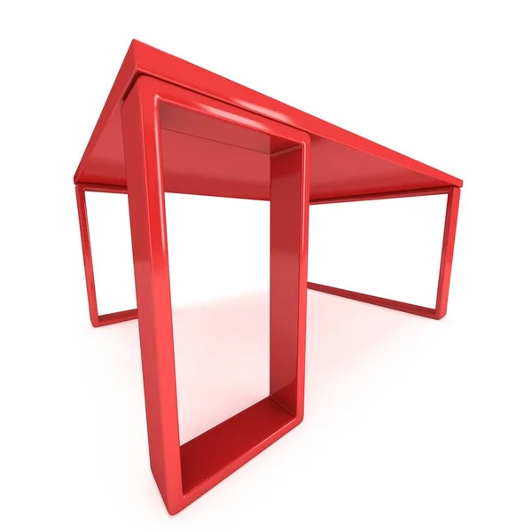 Tabella rossa 3D — Foto Stock
