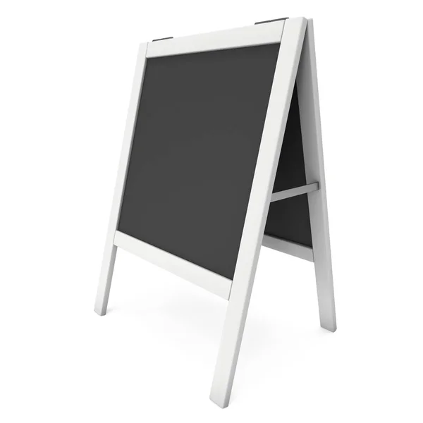 Sandwich board. Zwarte outdoor menuweergave met uitknippad — Stockfoto