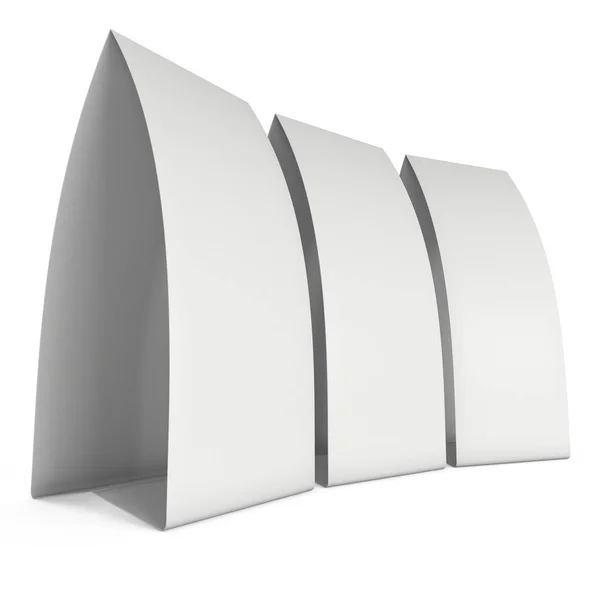 Blanco papier tentkaart. 3D render. — Stockfoto
