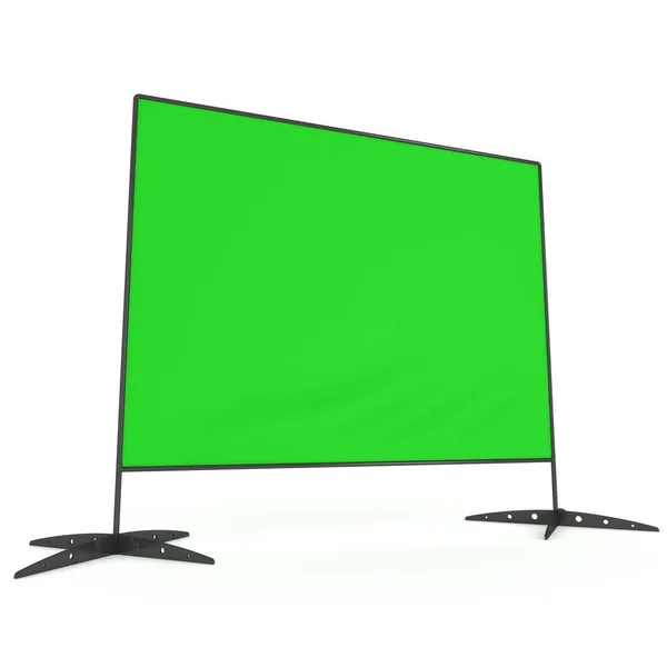 Billet parete stampa con banner schermo verde . — Foto Stock