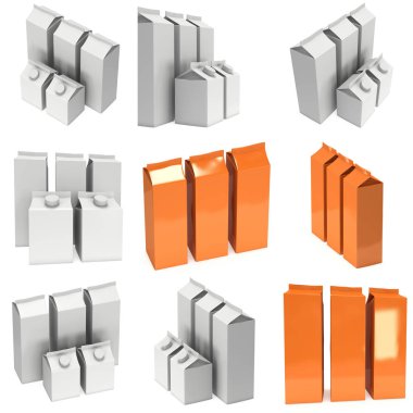 Süt veya meyve suyu 3d kutu