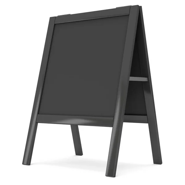 Sandwich board. Zwarte outdoor menuweergave met uitknippad — Stockfoto