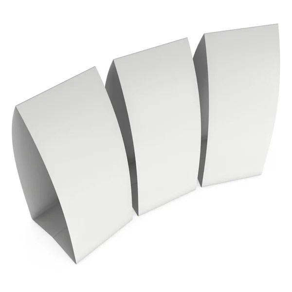 Tarjeta de tienda de papel en blanco. 3d renderizar . —  Fotos de Stock