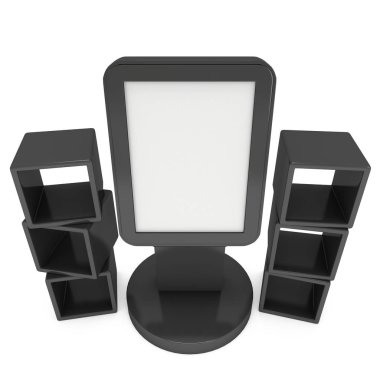 LCD ekran stand ve kutuları görüntüler