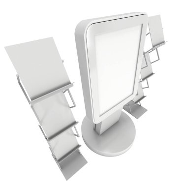 LCD ekran stand ve dergi raf.