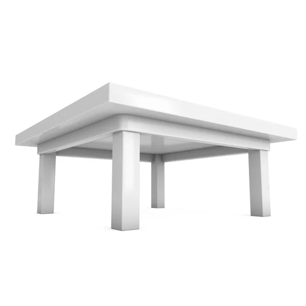 Mesa blanca 3D —  Fotos de Stock