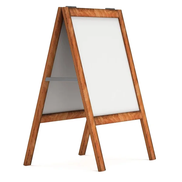Sandwich board. Blank menu outdoor display with clipping path — Stock Photo, Image