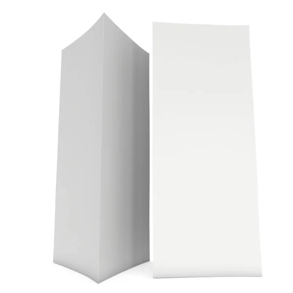 Blank paper tent card. 3d render. — Stock Photo, Image