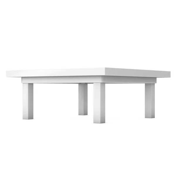 화이트 테이블 3d — 스톡 사진