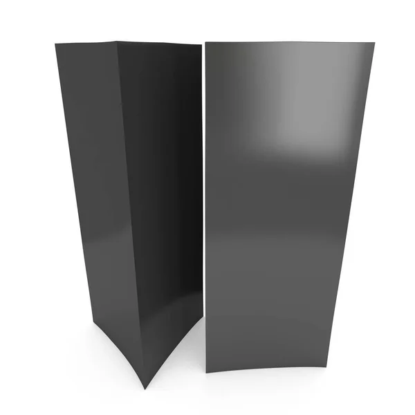 Black paper tent card. 3d render. — Stock Photo, Image