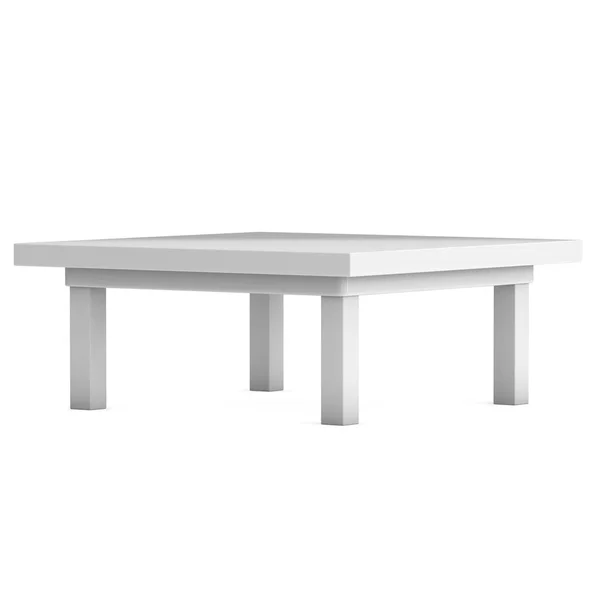 Biały stół 3d — Zdjęcie stockowe