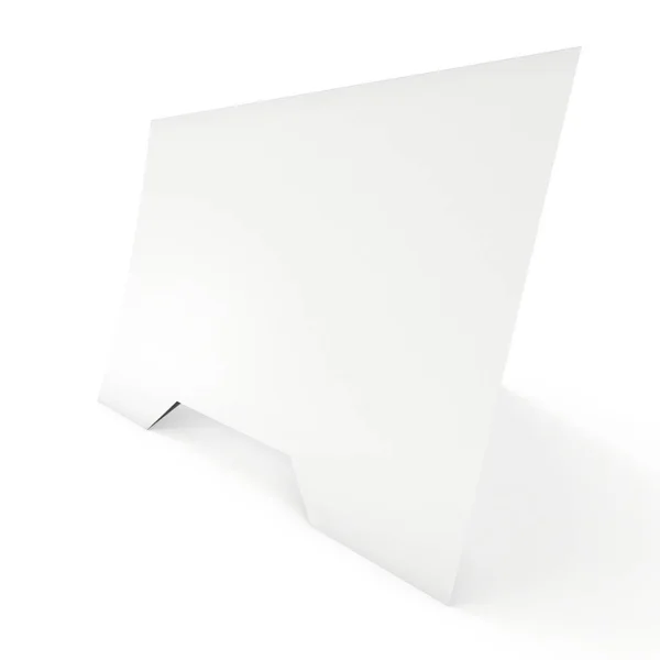 Boş kağıt katlanmış kart. 3D render. — Stok fotoğraf
