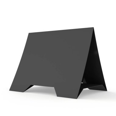 Boş kağıt katlanmış kart. 3D render.