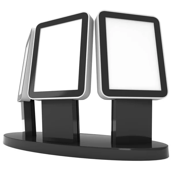 Trade show booth LCD screen stand. — Stock Photo, Image