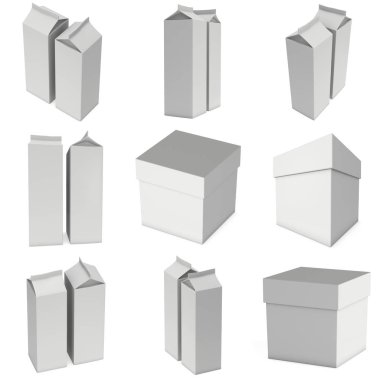 Süt veya meyve suyu 3d kutu