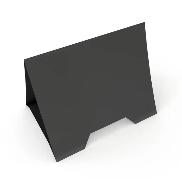 Tarjeta de tienda de papel negro. 3d renderizar . — Foto de Stock