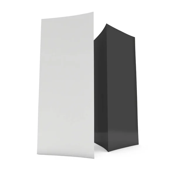 Üres papír sátor kártya. 3D render. — Stock Fotó
