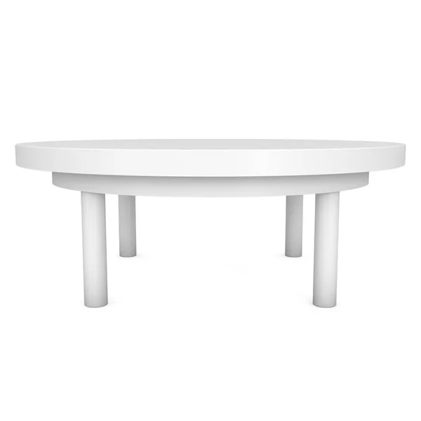 Белый круглый стол 3D — стоковое фото