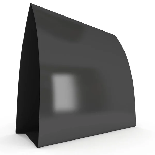 Черная бумажная палатка. 3D рендеринг . — стоковое фото