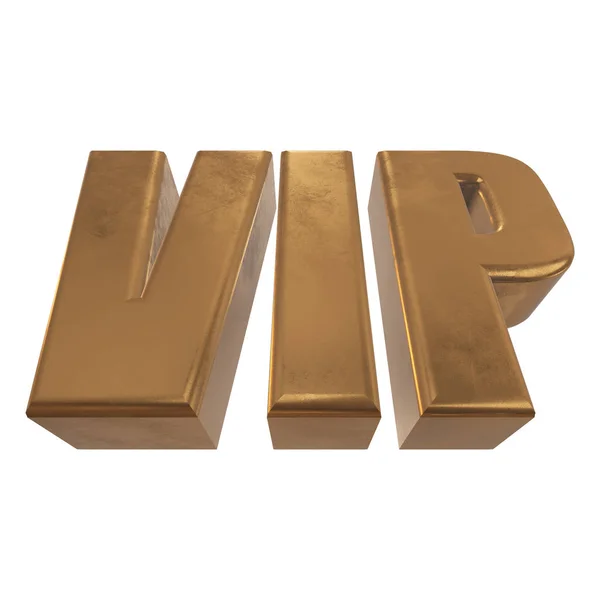 Gouden word Vip op een witte achtergrond — Stockfoto