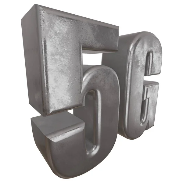 3D metal 5g simgesi Beyaz — Stok fotoğraf