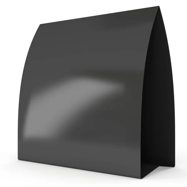 Black paper tent card. 3d render. — Stock Photo, Image