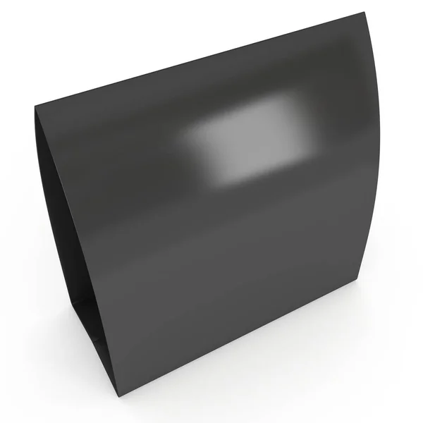 Black paper tent card. 3d render. — Stock Photo, Image