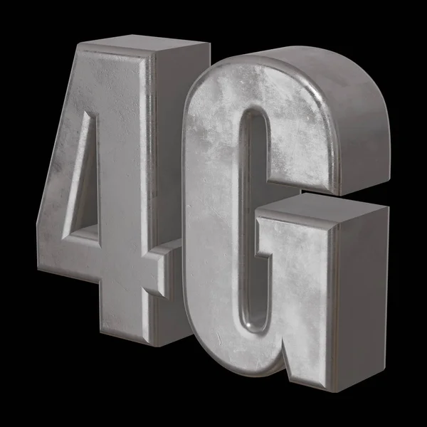 3D metal 4g simgesi siyah — Stok fotoğraf