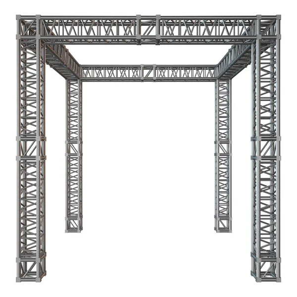 Steel truss girder rooftop construction — Stock Photo, Image