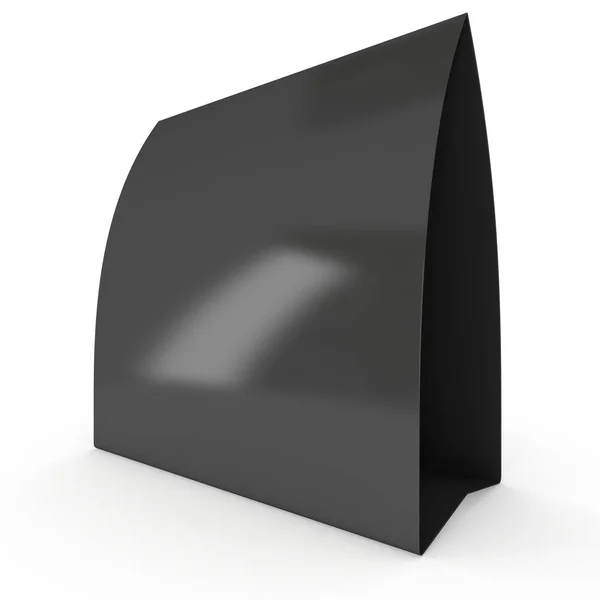 Черная бумажная палатка. 3D рендеринг . — стоковое фото