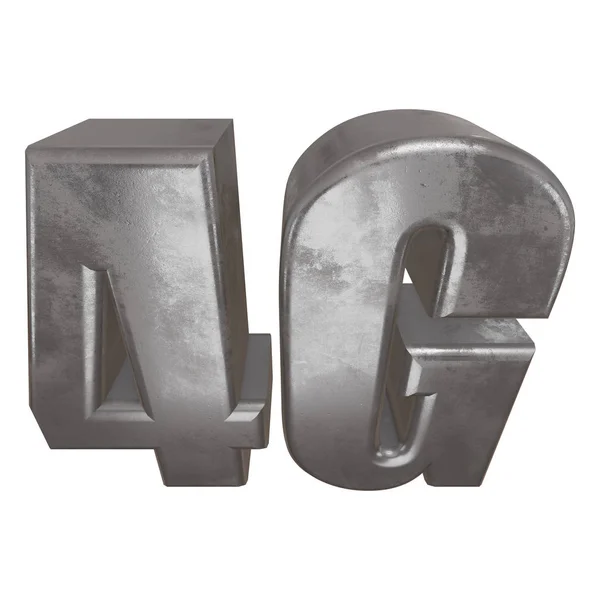 3D metal 4G icon on white — Stock Photo, Image