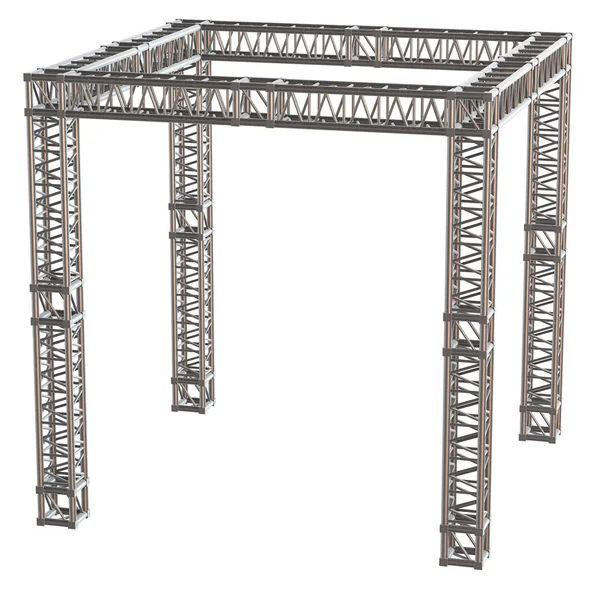 Steel truss girder rooftop construction — Stock Photo, Image